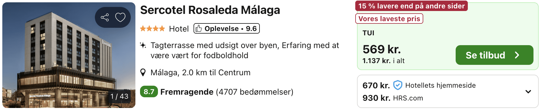 Hotel pris-screenshot