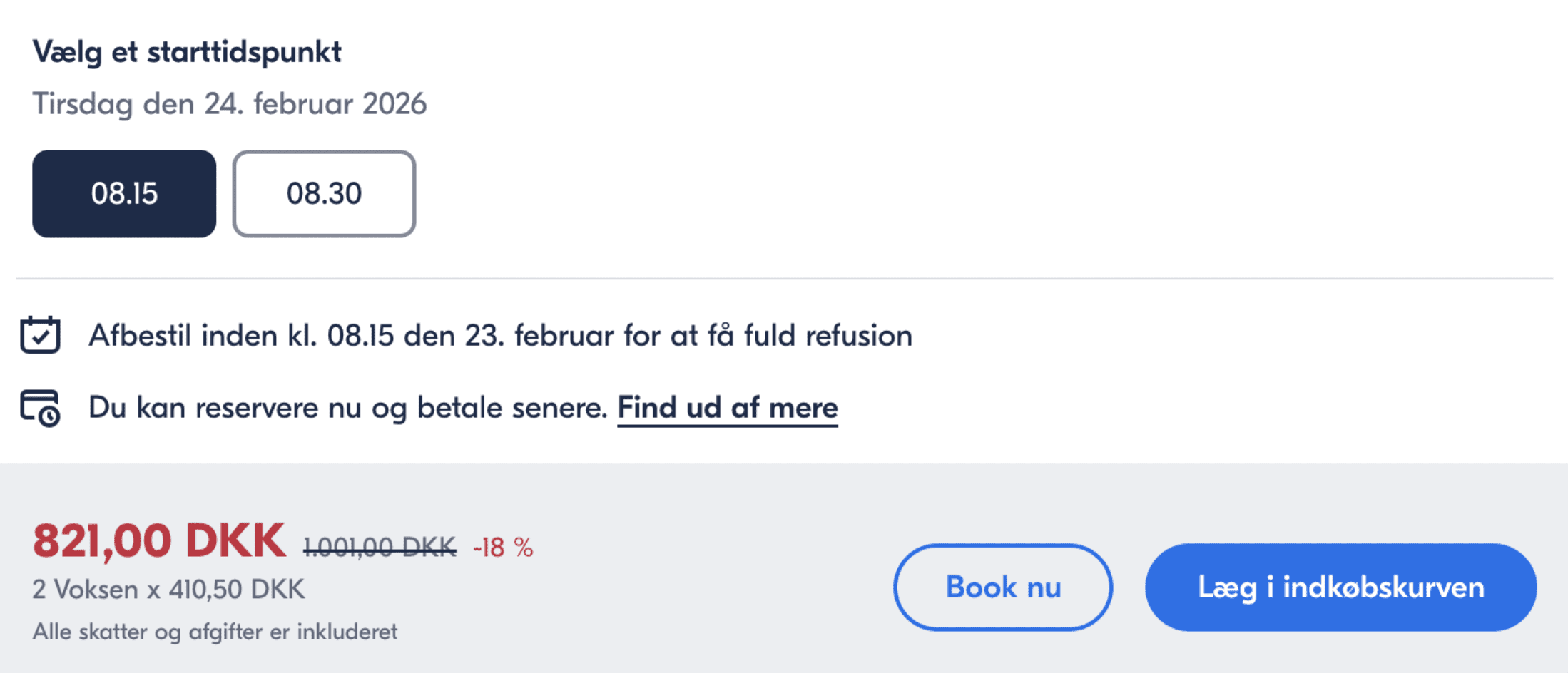 Oplevelse pris-screenshot