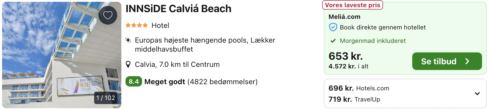 Hotel pris-screenshot