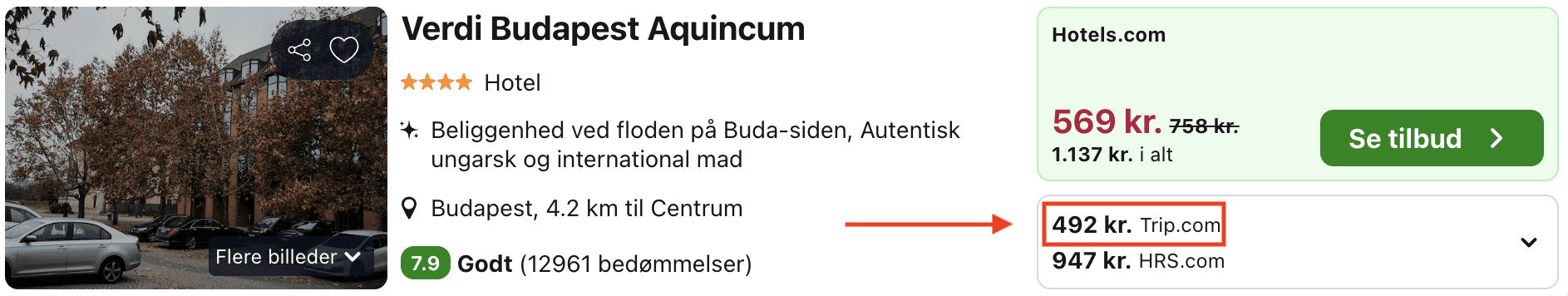 Hotel pris-screenshot