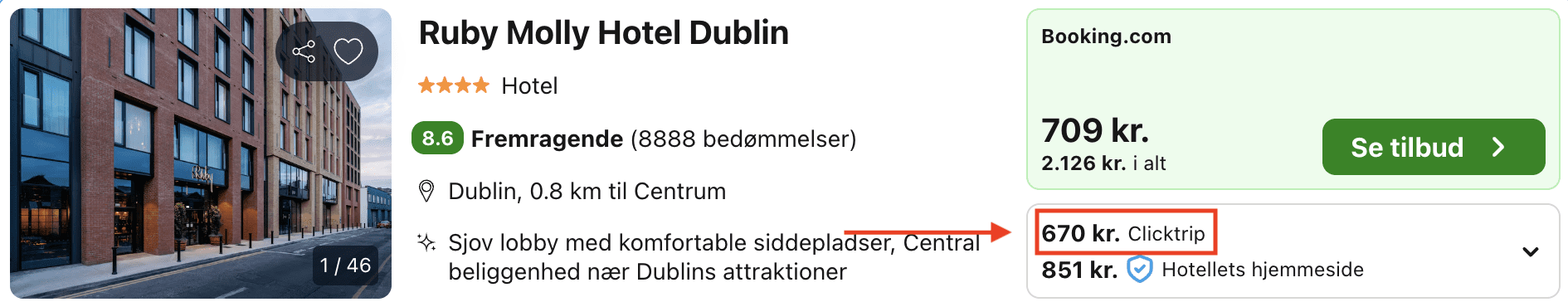 Hotel pris-screenshot