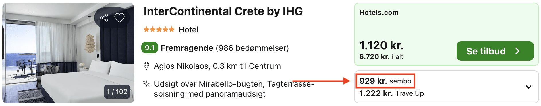 Hotel pris-screenshot