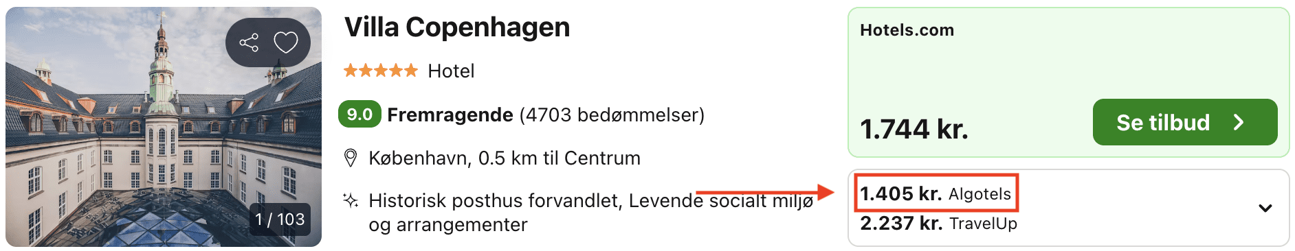 Hotel pris-screenshot