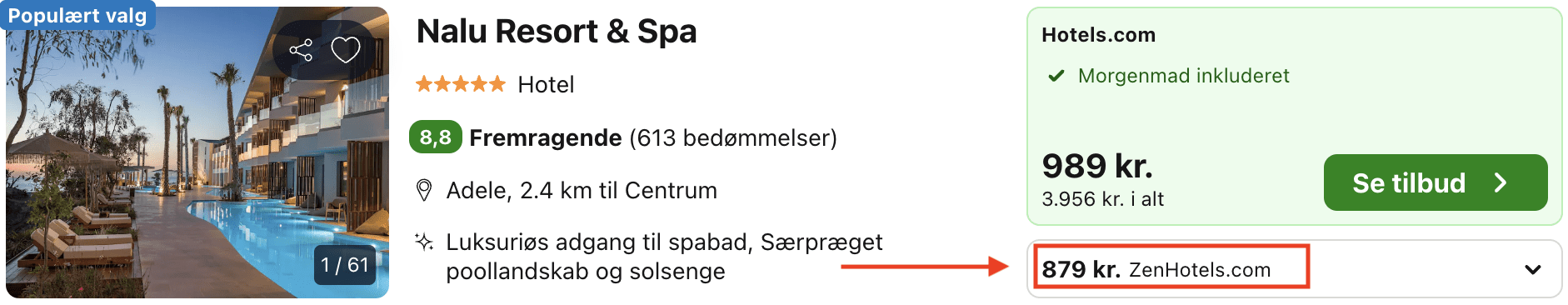 Hotel pris-screenshot