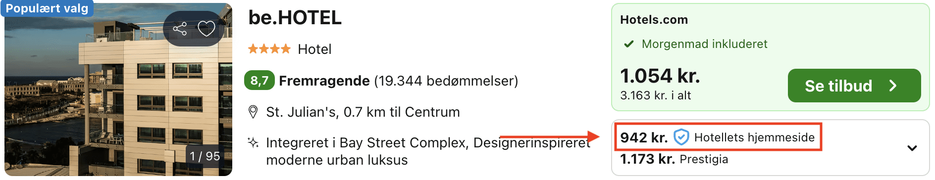 Hotel pris-screenshot