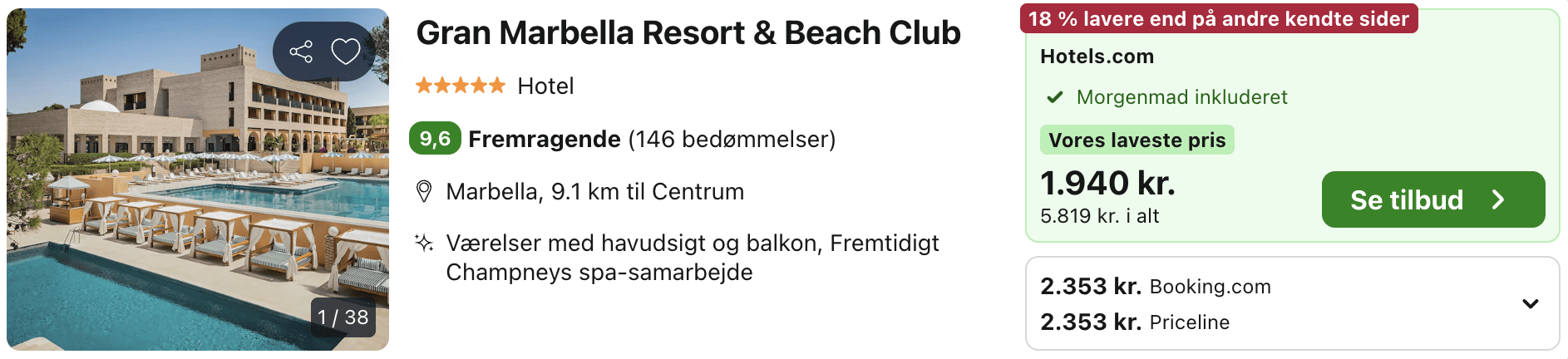 Hotel pris-screenshot