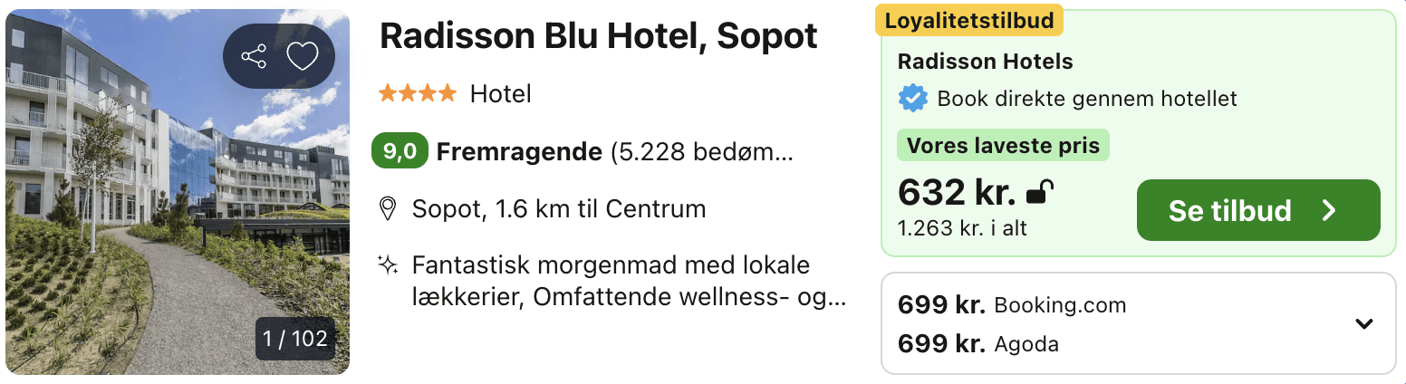 Hotel pris-screenshot
