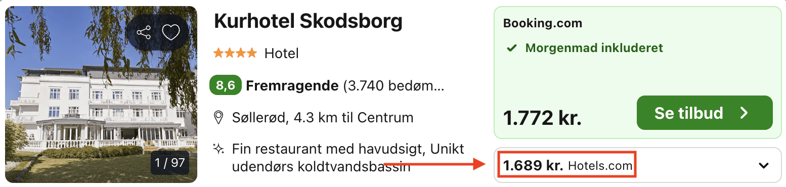 Hotel pris-screenshot