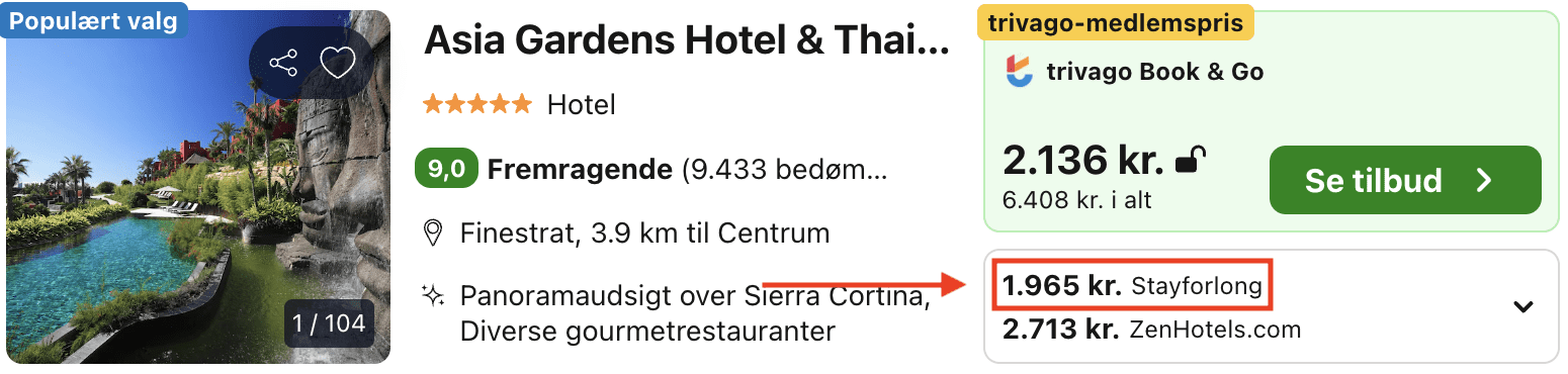 Hotel pris-screenshot