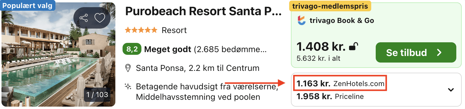 Hotel pris-screenshot