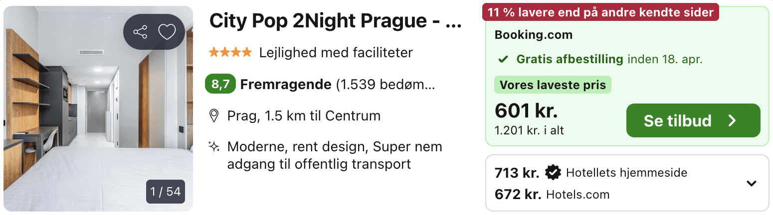 Hotel pris-screenshot