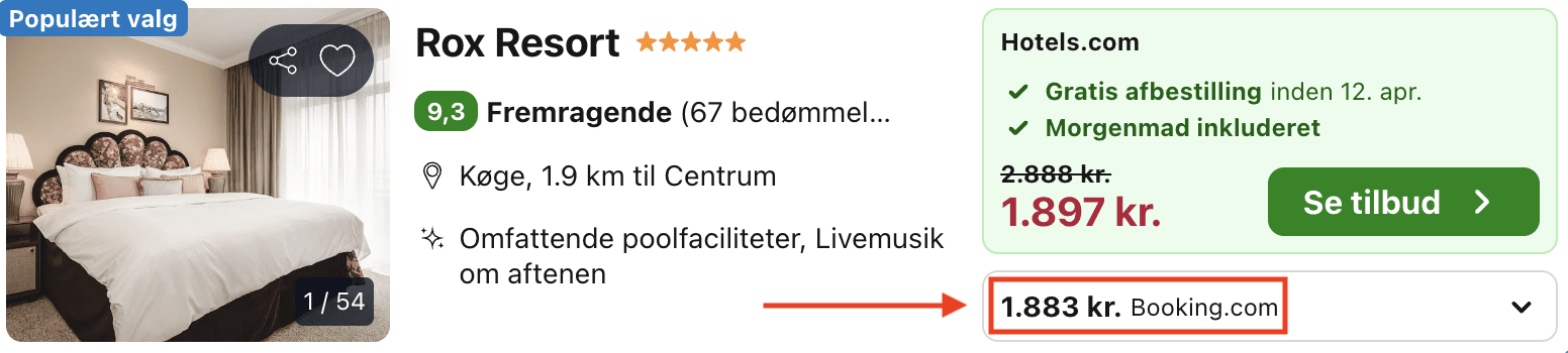 Hotel pris-screenshot