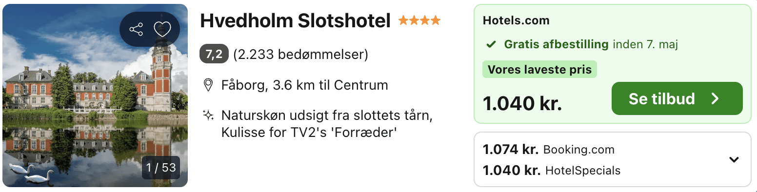 Hotel pris-screenshot