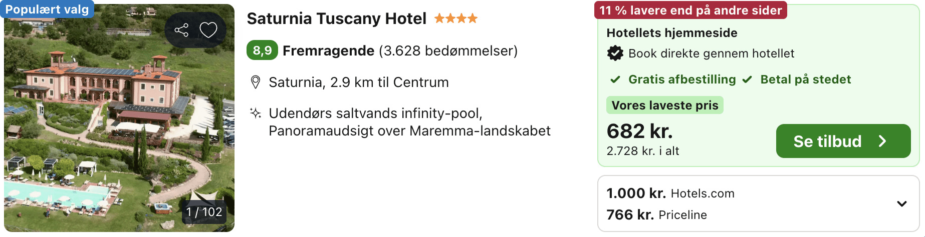 Hotel pris-screenshot