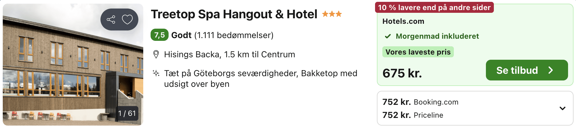 Hotel pris-screenshot