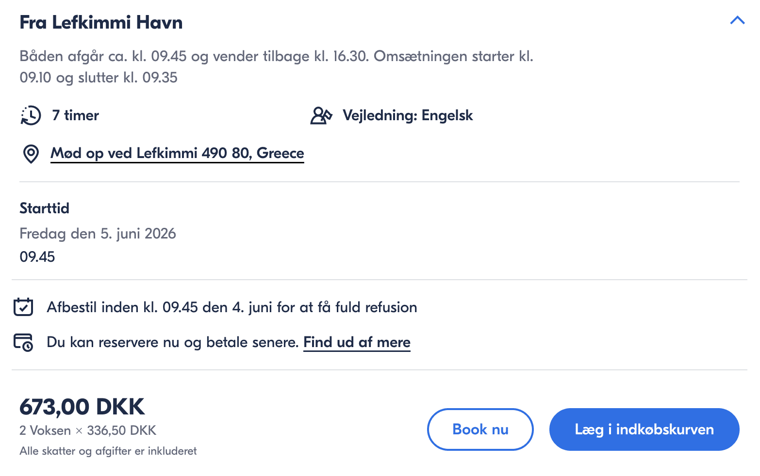 Oplevelse pris-screenshot