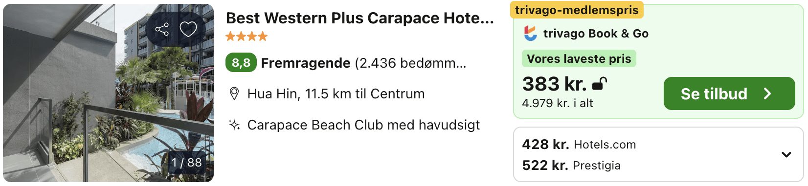 Hotel pris-screenshot