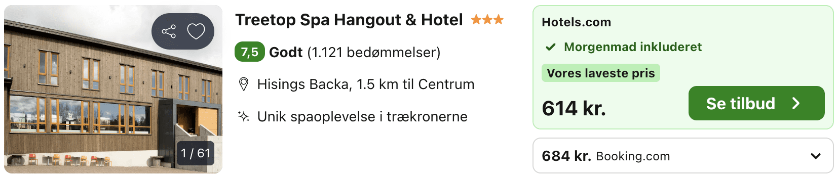 Hotel pris-screenshot
