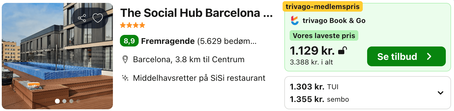Hotel pris-screenshot