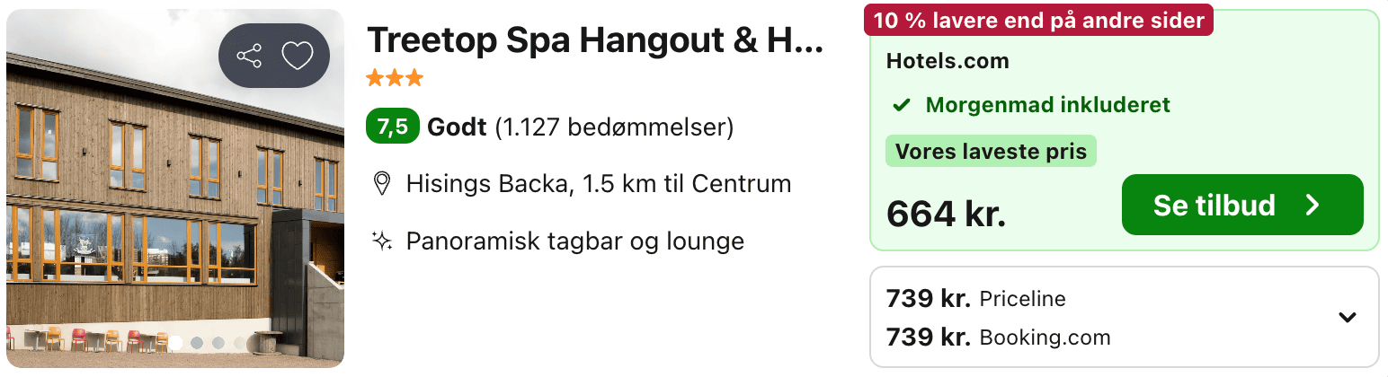 Hotel pris-screenshot