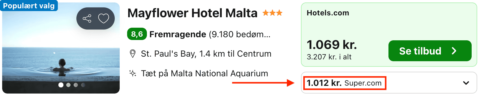 Hotel pris-screenshot