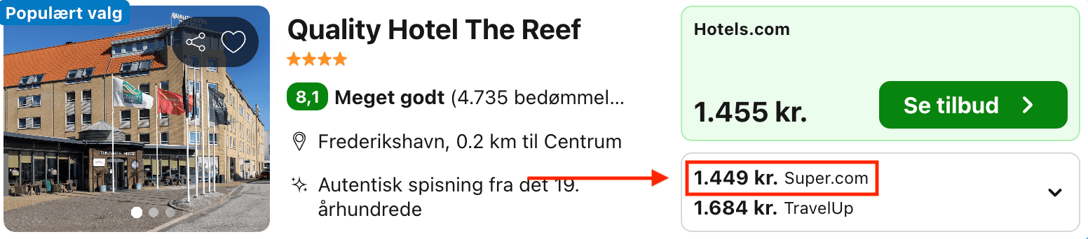 Hotel pris-screenshot