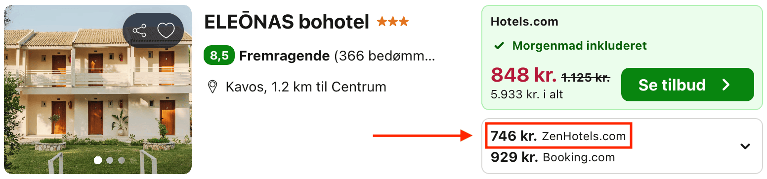 Hotel pris-screenshot