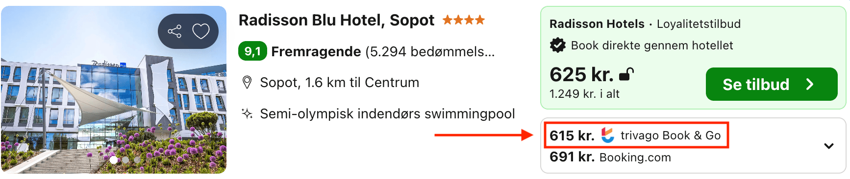 Hotel pris-screenshot