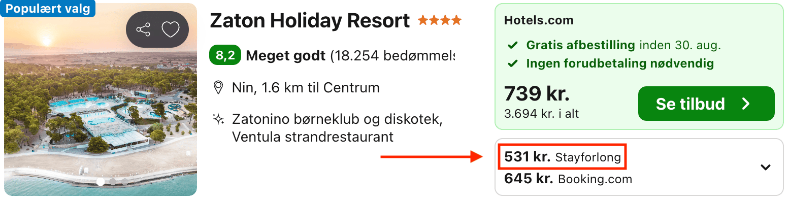 Hotel pris-screenshot