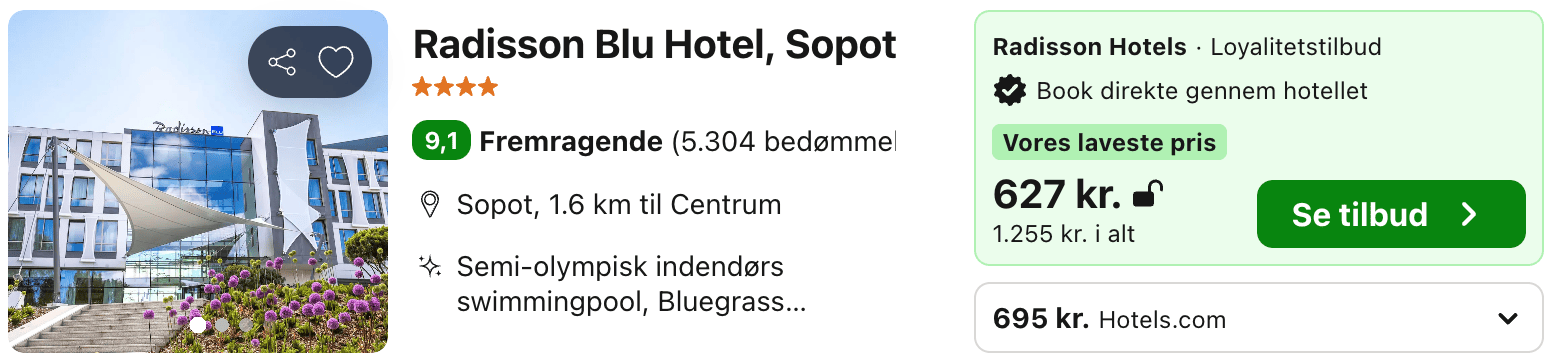 Hotel pris-screenshot