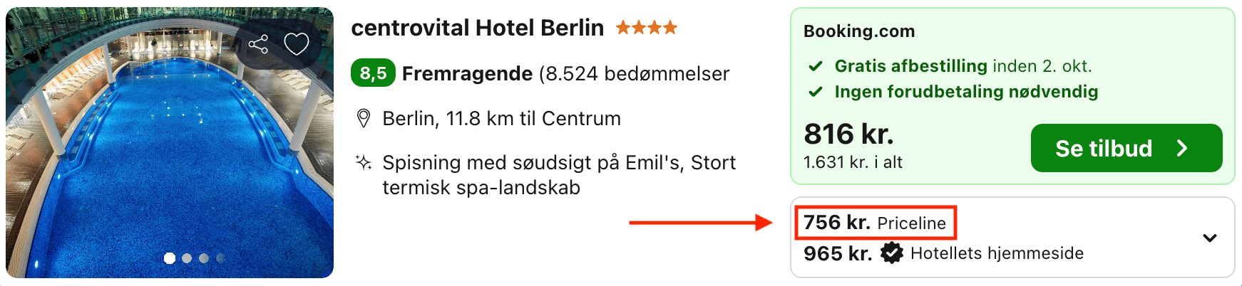 Hotel pris-screenshot
