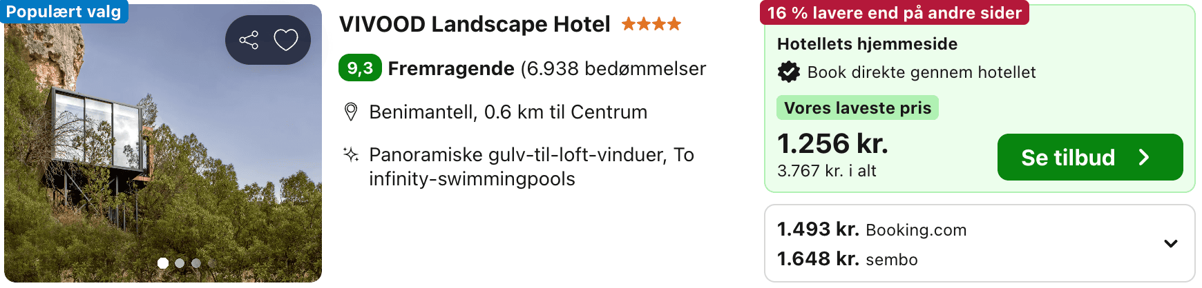 Hotel pris-screenshot