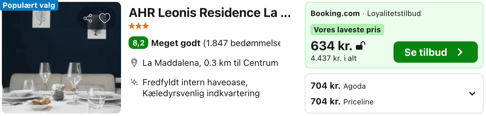 Hotel pris-screenshot