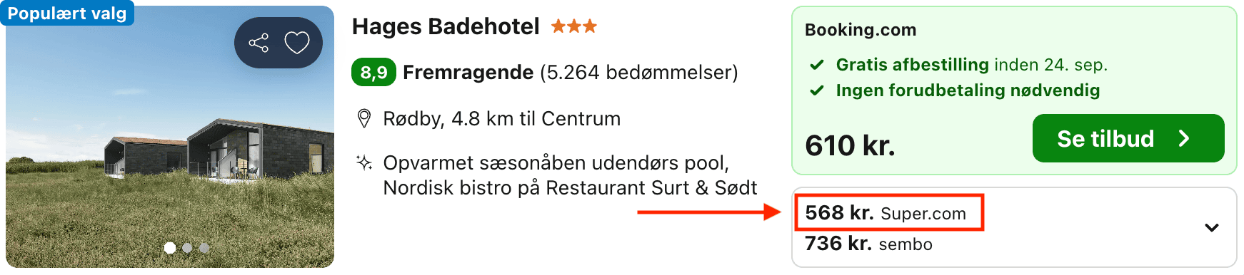 Hotel pris-screenshot