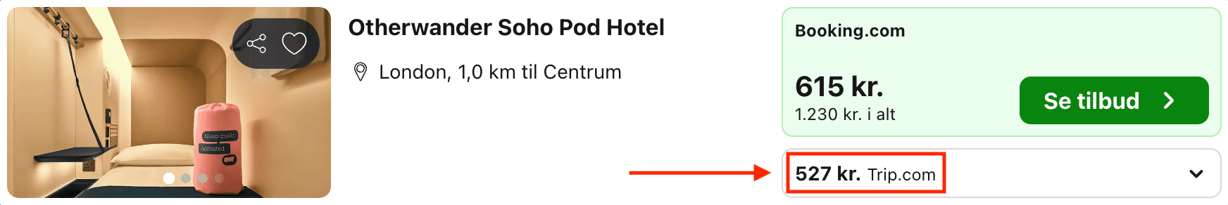 Hotel pris-screenshot