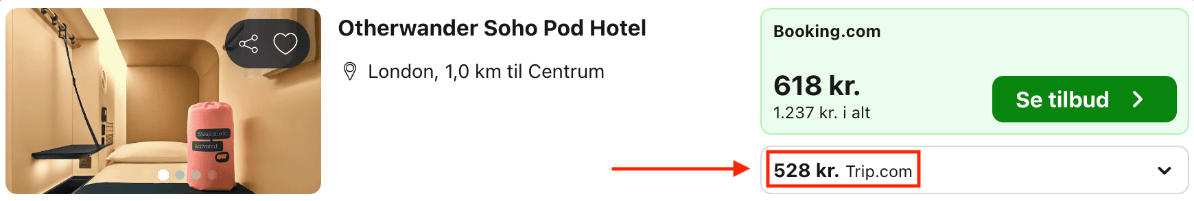 Hotel pris-screenshot