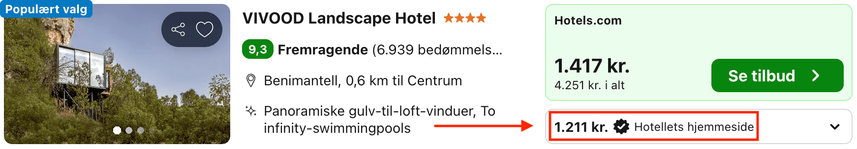 Hotel pris-screenshot