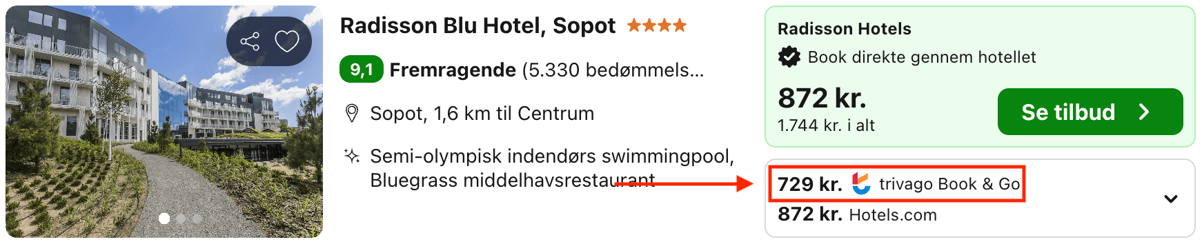 Hotel pris-screenshot
