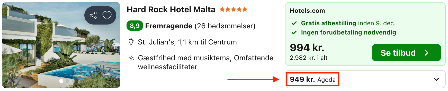 Hotel pris-screenshot