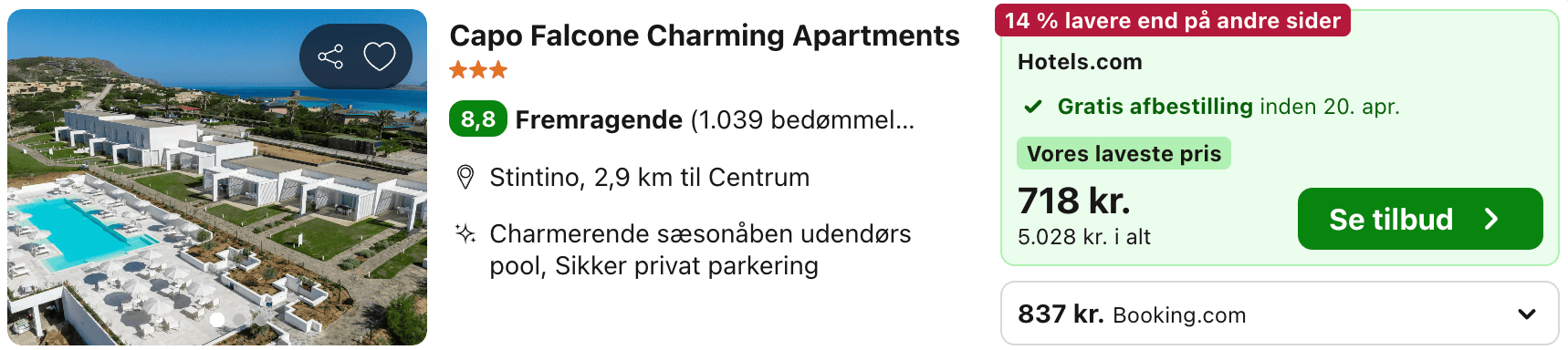 Hotel pris-screenshot